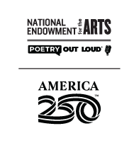 Black vertical NEA America 250 Logo.